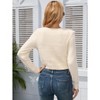 Clearlove Women's Cropped Cardigan Long Sleeve Soft Knit Rib Button Down Sweater - 3 of 4