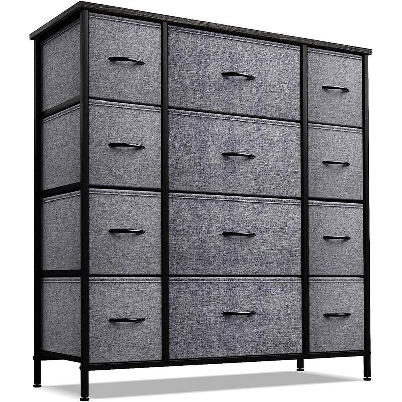Sorbus Dresser with 12 Drawers - Chest Organizer Unit with Steel Frame Wood Top and handle - Large Dresser for Bedroom, Nursery & etc, 1 of 7