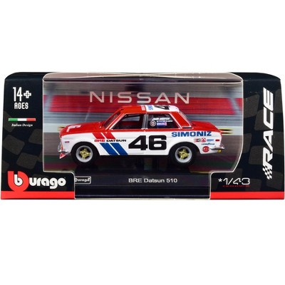 Datsun 510 #46 John Morton Red And White bre (brock Racing Enterprises)  race Series 1/43 Diecast Model Car By Bburago : Target