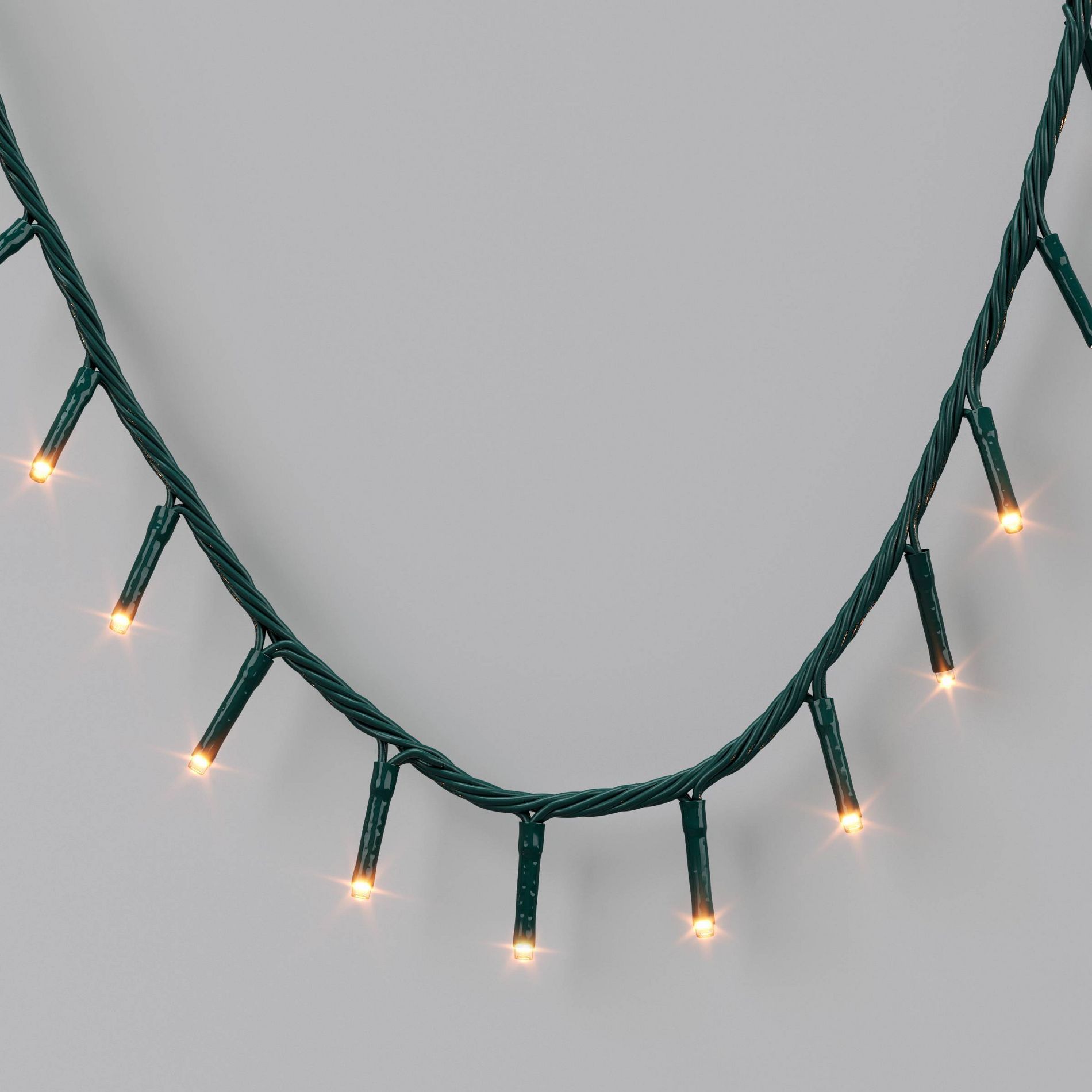 9.5' 3mm 100ct LED Micro Christmas String Lights Warm White with Green Wire - Wondershop™
