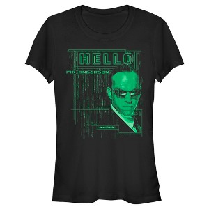 Juniors Womens The Matrix Hello Mr. Anderson T-Shirt - 1 of 4