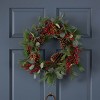 Artificial Greenery Wreath for Wedding Christmas Wreath with Eucalyptus Berries Flowers, Indoor Outdoor Wreaths for Wedding Table Party Home Decor - 4 of 4