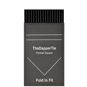 TheDapperTie - Men's Cotton Pin Stripes Flat Pre Folded Pocket Square on Card - 1 of 3