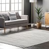 Nuloom Kiley Faded Serene Stripes Indoor Area Rug, 4' 3" x 6', Gray - 2 of 4