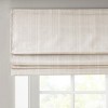 Dsvimoy Curtain Panel Basketweave Room Darkening Cordless Roman Shade for Home Living, Off-White, 11.42"*4.4"*7.48" - 2 of 4