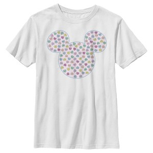 Boy's Mickey & Friends Candy Hearts Filled Logo T-Shirt - 1 of 4
