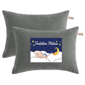 Down Alternative Toddler Pillows, Machine Washable Soft Travel Small Pillows - NTBAY - 1 of 4