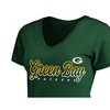 NFL Green Bay Packers Short Sleeve V-Neck Plus Size T-Shirt - 1x