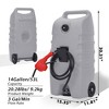 14 Gallon Portable Fuel Tank with Wheels,Gas Caddy with Manual Siphon Pump & 10FT Hose, T-Handle for Easy Carry, Included for Cars, ATVs, Boats - 2 of 4
