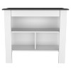 Okak Minimalism Kitchen Island with Storage, Kitchen Island Table with 3 Large Shelves Under Table, Countertop Organizer for Kitchen - 2 of 4