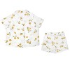 Organic Boys Shirt and Shorts Outfit Linen - Citron - 4 of 4