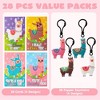 Joyfy 28 Packs Valentines Day Animals Keychains with Gift Cards for Kids Classroom Exchange Gifts School Valentines Party - 4 of 4