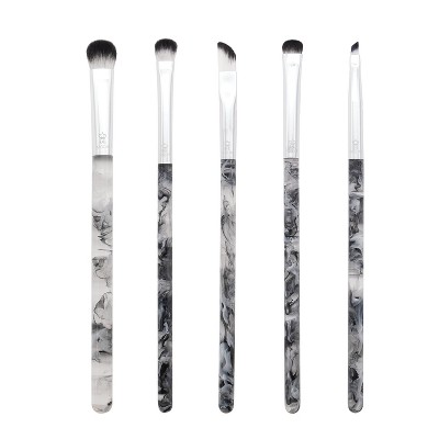 MODA Brush Black Smoke Show 5pc Eye Makeup Brush Set, Includes - Domed Shadow, SM Shader, Triad Eye, and Angle Liner Brushes