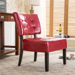 CENGHU Blended Leather Tufted Accent Chair, Living Room Chair with Oversized Seating - 1 of 4