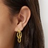 Ross-Simons Italian 10kt Yellow Gold Double-Oval Hoop Drop Earrings - 2 of 4
