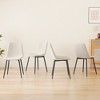 MAYEERTY Modern Kitchen, Linen Padded Seats and Study Black Metal Leg Design Dining Chairs Set of 4 - 2 of 4