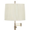 360 Lighting Westbury 36" Tall Skinny Large Traditional End Table Lamp Swing Arm Gold Antique Brass Finish Single Cascade White Shade Living Room - 2 of 4