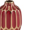 Sagebrook Home Abstract Design Small Ceramic Vases Contemporary Flower Vases for Home Office Decorative Accent - Easy Gift Idea - 4 of 4