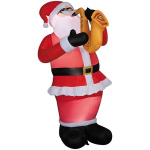 6 Ft. Airblown® Inflatable Animated Santa with Saxophone Christmas Outdoor Yard Decoration - 1 of 3