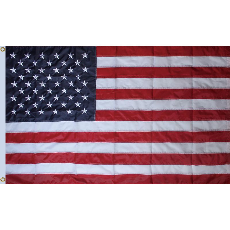 Northlight Patriotic Embroidered Outdoor USA House Flag 60" x 36", 3 of 4
