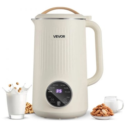 VEVOR 8-in-1 Nut Milk Maker, 34oz Soy Milk Maker 180W for Oat, Nut, Soy,Juice,Milkshake,Rice Cereal & Plant-Based Drinks,Self-Cleaning,Boil,12H Delay