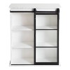 22" x 28" Barnhardt Decorative Wooden Wall Cabinet with Sliding Glass Door White - Kate & Laurel All Things Decor - 4 of 4