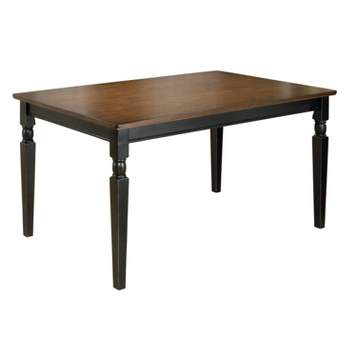 Owingsville Rectangular Dining Room Table Wood/Black/Brown - Signature Design by Ashley