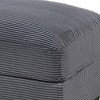 Royal Hampton Cocktail Ottoman, Dark Gray Corduroy, Black Legs, 45 x 28 Inch - 3 of 4