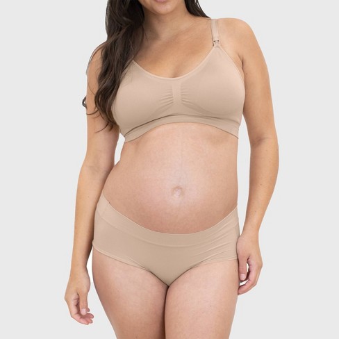 Kindred Bravely Grow With Me Maternity + Postpartum Briefs - Beige S