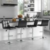 Costway Set of 4 PU Leather Bar Stool Swivel Bar Chair w/ Adjustable Height - 2 of 4