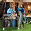 Rolling Outdoor Grill Cart with Storage, BBQ Prep Table with Wheels, Patio Kitchen Cart with Spice Rack & Hooks - Maison Boucle - 3 of 4