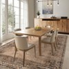 Washable Area Rug, Solid Bordered Rugs for Living Room, Non-Shedding Stain Resistant Distressed Neutral Carpet, Non-Slip Bedroom Large Carpet - 4 of 4