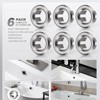 WOWOW 1.2 in. ABS Sink Basin Trim Overflow Cover Insert in Hole Round Caps in Brushed Nickel - 3 of 4