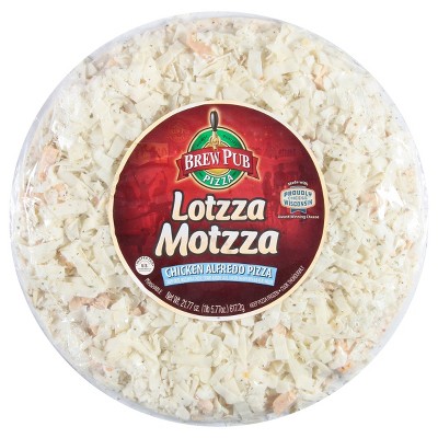 Brew Pub Lotzza Motzza Chicken Alfredo Frozen Pizza - 21.77oz