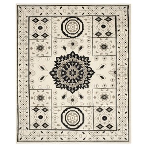 Ivory/Gray Abstract Tufted Area Rug - (9