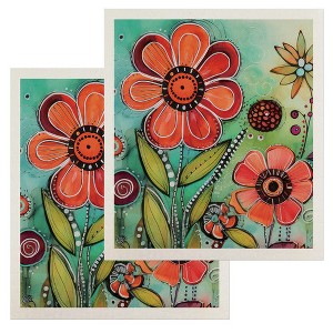 Briarwood Lane Colorful Garden Swedish Dishcloth (2-pack) - 1 of 4