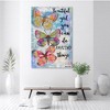 Courtside Market Beautiful Girl Butterfly Trio Gallery-Wrapped Canvas - 2 of 3