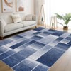 Washable Machine  Rugs Modern Geometric Patchwork Area Rug for Living Room Indoor Rugs for Bedroom, Throw Carpet for Dining Room Office Black - 3 of 4