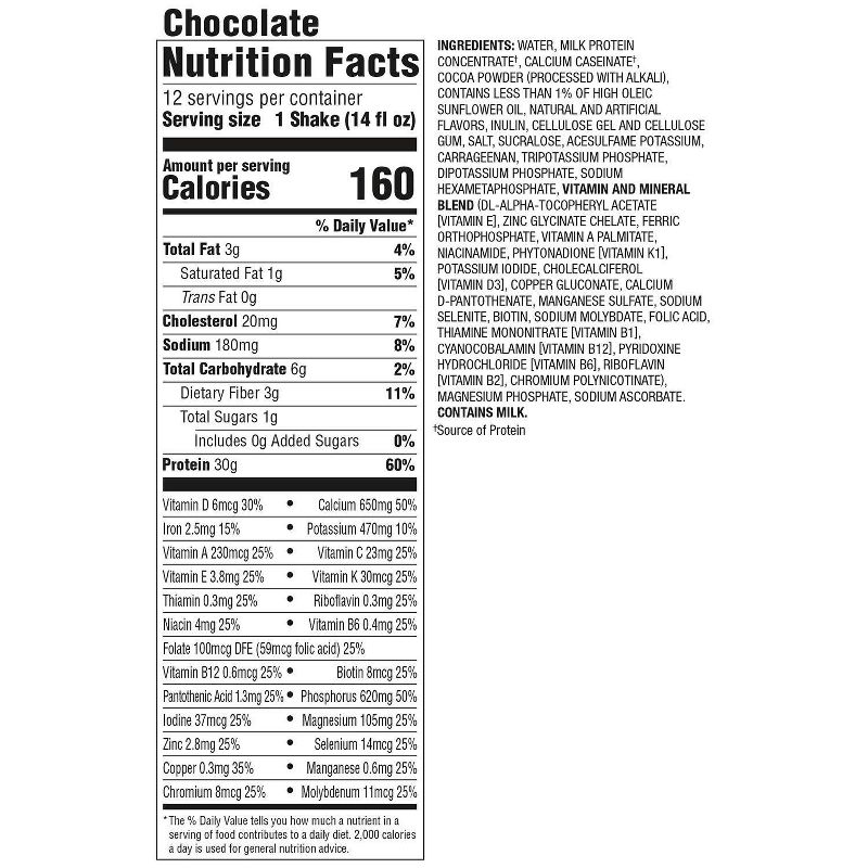 Premier Protein Nutritional Shakes - Chocolate - 12pk/14 fl oz, 3 of 6