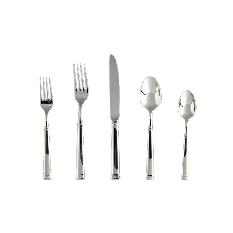 Fortessa Tableware Solutions 20pc Bistro Stainless Steel Flatware Set Silver, 1 of 6