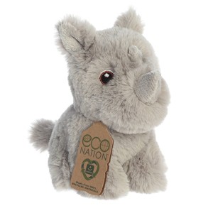 Aurora Eco Nation 5" Rhinoceros Grey Stuffed Animal - 1 of 4