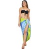 LA LEELA Women's Summer Sarong Bikini Wraps Cover up Skirt Wrap Bathing suit Swimwear Swimsuit Beach Coverup for Women One Size Blue, Tie Dye Design - 2 of 4