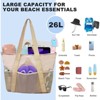 FATMOON Beach Tote Bag Waterproof Sandproof Mesh Swiming Pool Bag with Zipper for Summer Vacation - 4 of 4