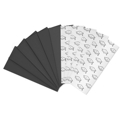 10ct Graduation Tissue Paper Caps with Black