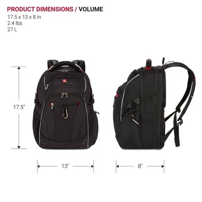 Рюкзаки SWISSGEAR Scan Smart TSA Laptop 17.5" Backpack - Black — фото 7