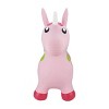 BounceZiez Inflatable Bouncy Ride On Hopper W/ Pump - Pink Unicorn - 4 of 4