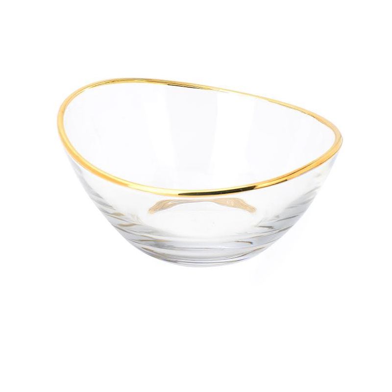 Classic Touch Glass Serving Bowl with 14K Gold Rim, 1 of 4