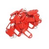 Unique Bargains Plastic Luggage Fobs ID Label Name Tag Badge Clip Holder Keyring Red 50pcs - 3 of 4