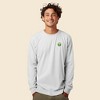 Dalix Alien Embroidered Cotton Classic Fit Long Sleeve Crewneck Tee Shirt Mens - 2 of 4