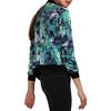 INSPIRE CHIC Women's Stand Collar Floral Prints Zip Up Lightweight Short Jacket - 3 of 4